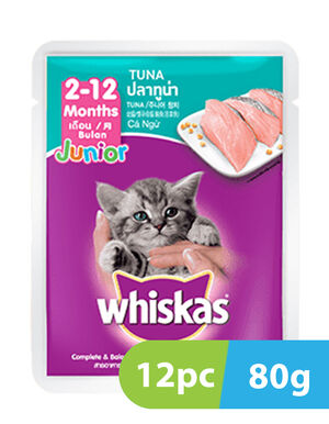 Whiskas Junior with Tuna Pouch 12pc x 80gm