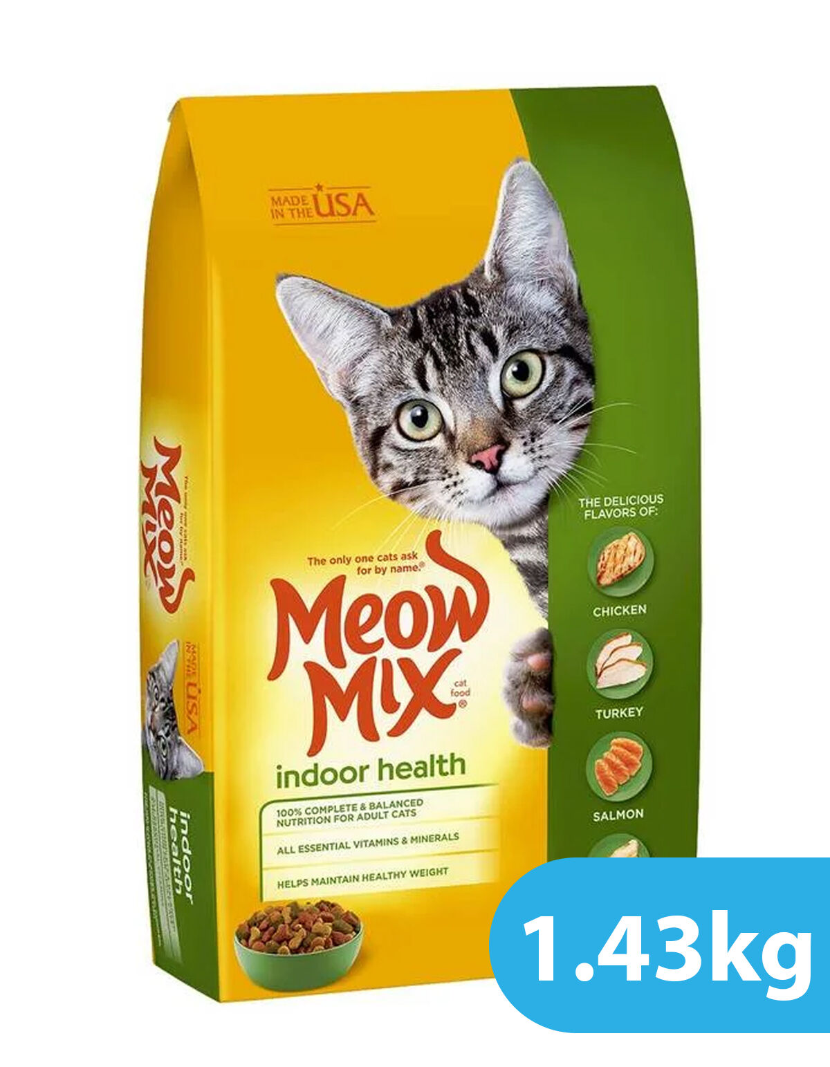 Shop Meow Mix Indoor Health 1.43 kg | Petsmarket Kuwait