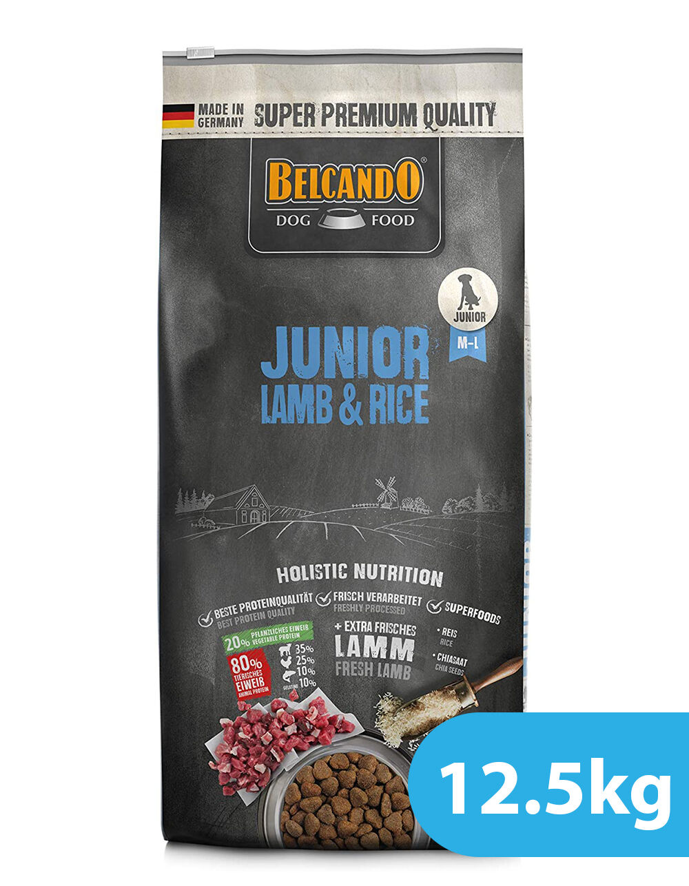 Belcando Hundefutter Lamm & Reis – 15 Kg Sack, Leicht Verdauliches Trockenfutter Für Empfindliche Hunde