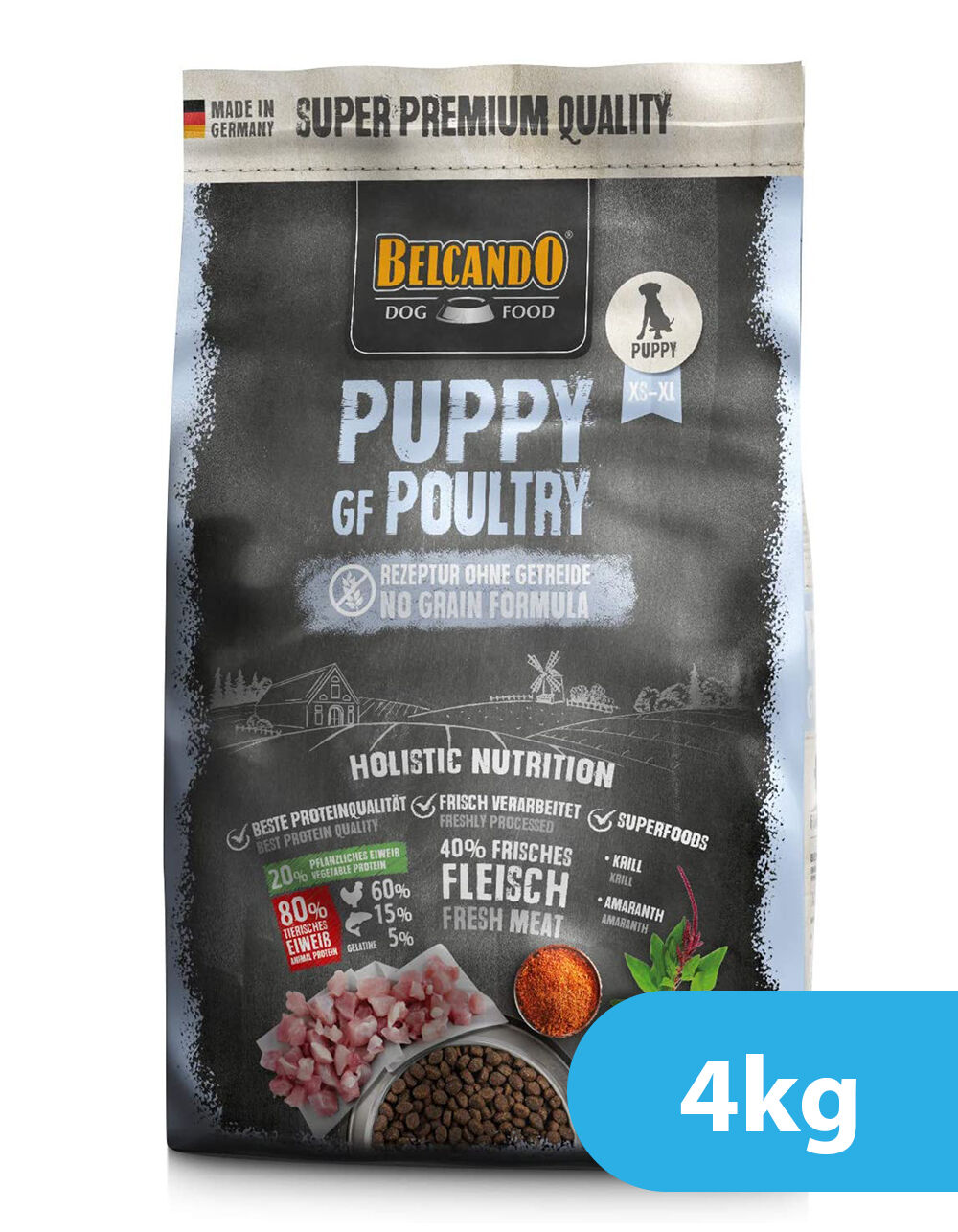 Belcando PUPPY GF POULTRY ドライフード Shop Belcando Puppy GF Poultry 4kg | Petsmarket Kuwait
